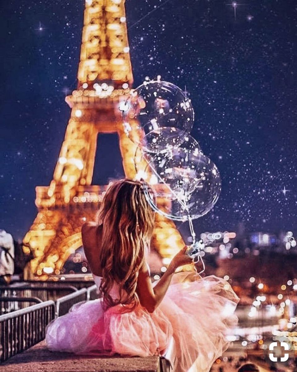 Paint By Numbers - Woman In A Tutu In Front Of Eiffel Tower - Framed- 40x50cm - Arterium