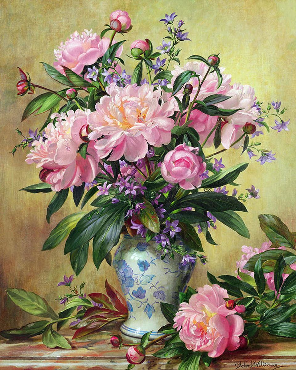 Paint By Numbers - Pink Peony Flower Close Up 2 - Framed- 40x50cm - Arterium