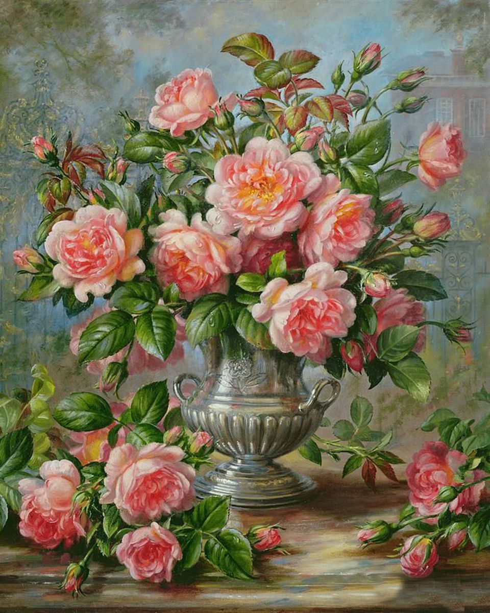 Paint By Numbers - Pink Peony Flower Close Up 3 - Framed- 40x50cm - Arterium