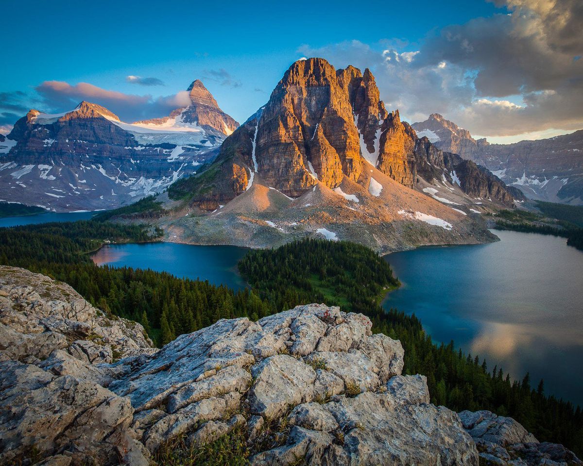 Paint By Numbers - Tranquil Majesty: Mount Assiniboine In The Canadian Rockies - Framed- 40x50cm - Arterium