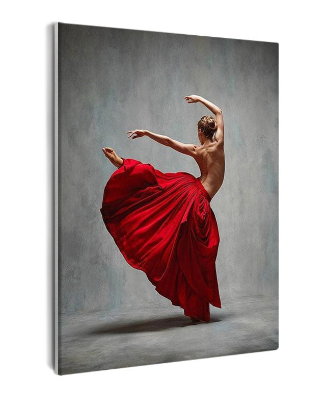 Paint By Numbers - Elegant Woman'S Expressive Dance: Captivating Display Of Movement And Energy - Framed- 40x50cm - Arterium