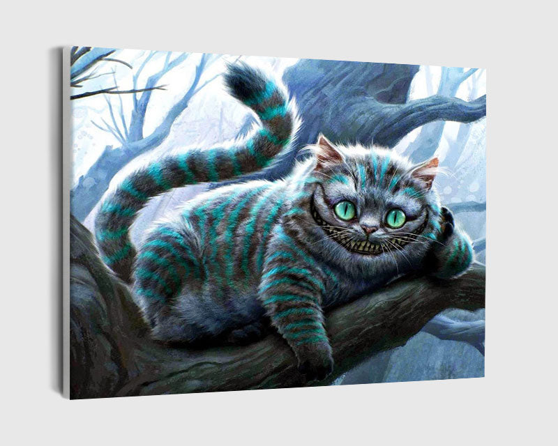 Paint By Numbers - Cat Lying On A Tree Branch - Framed- 40x50cm - Arterium