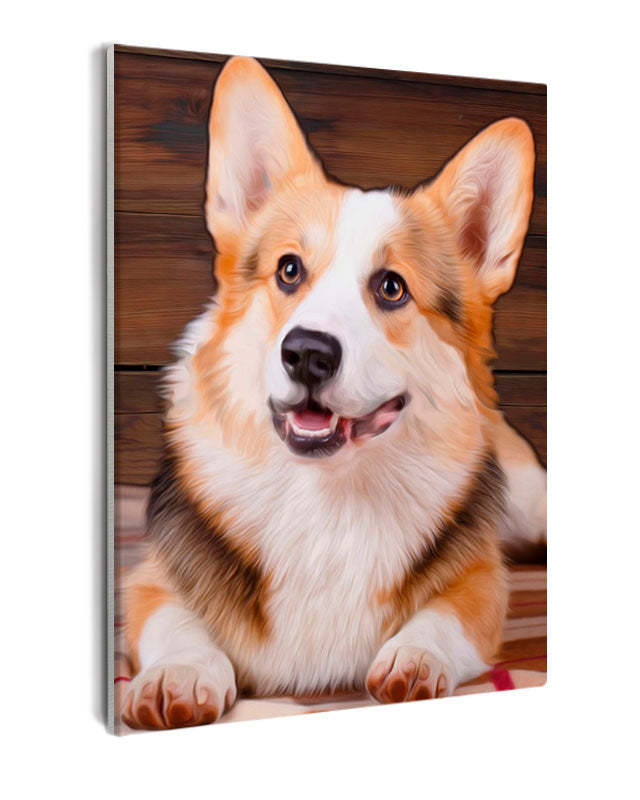 Paint By Numbers - Corgi Dog Close Up - Framed- 40x50cm - Arterium
