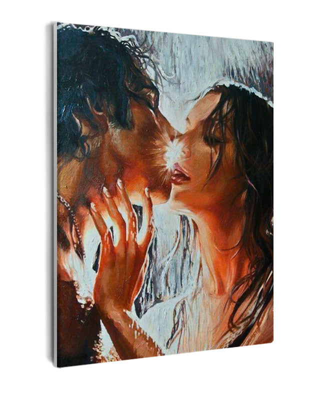 Paint By Numbers - Intimate Rain Kiss - Framed- 40x50cm - Arterium