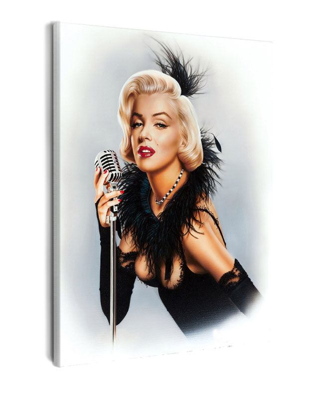 Paint By Numbers - Marylin Monroe With A Microphone - Framed- 40x50cm - Arterium