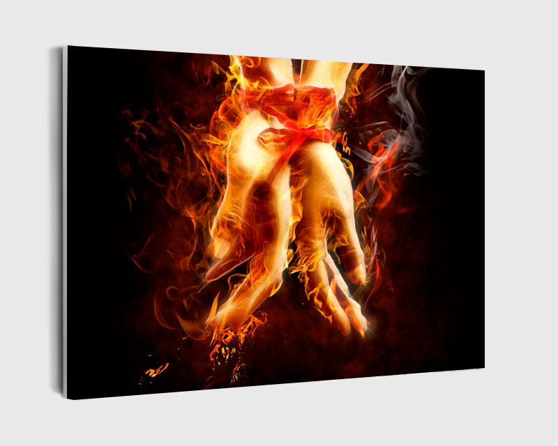 Paint By Numbers - Hands Tied Together With Fire - Framed- 40x50cm - Arterium