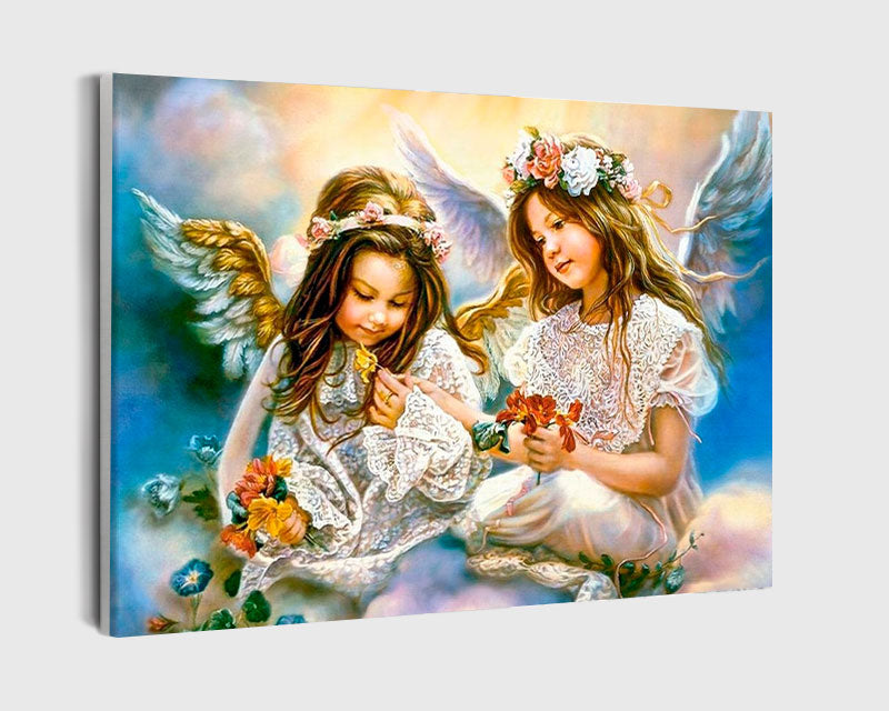 Paint By Numbers - Young Angels In Heaven - Framed- 40x50cm - Arterium