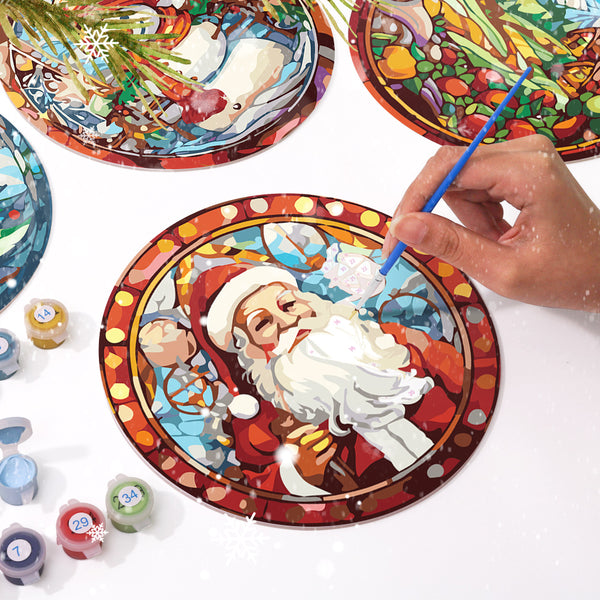 Christmas Placemats Set of 6 DIY Paint by Numbers