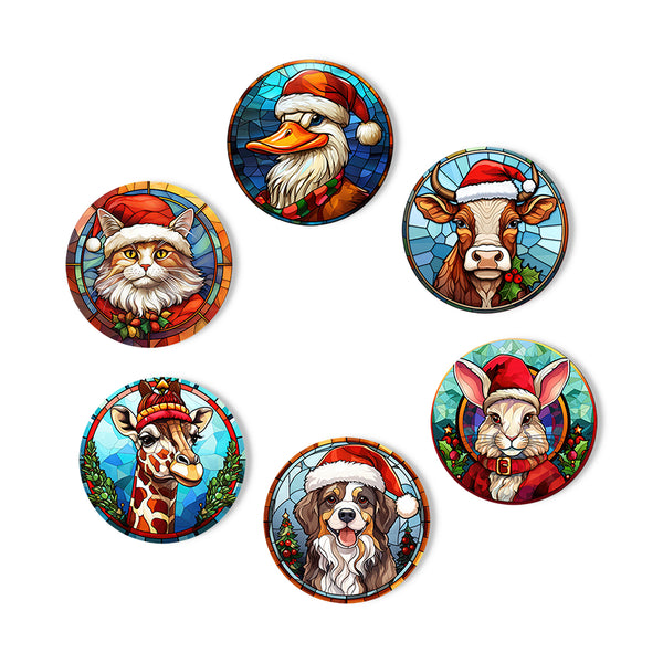 DIY Paint By Numbers Christmas Coaster Set 6pcs