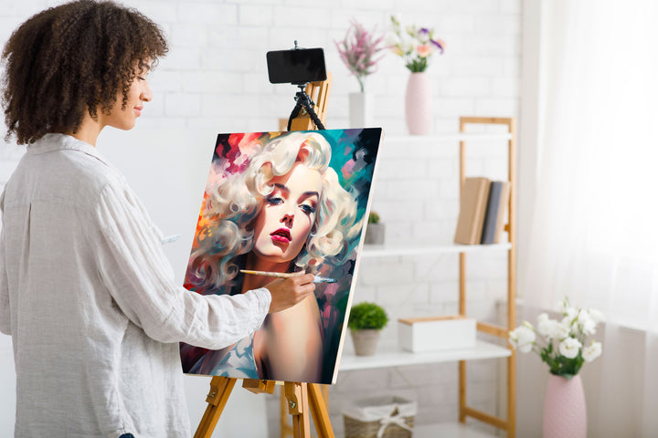 Paint By Numbers - Marilyn Monroe: A Dynamic and Artistic Depiction 2 - Framed- 40x50cm - Arterium 