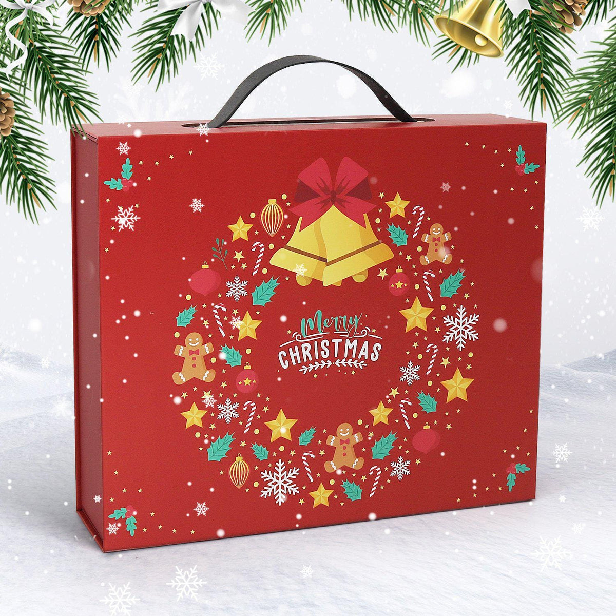 Red wreath Christmas diamond painting advent calendar gift box