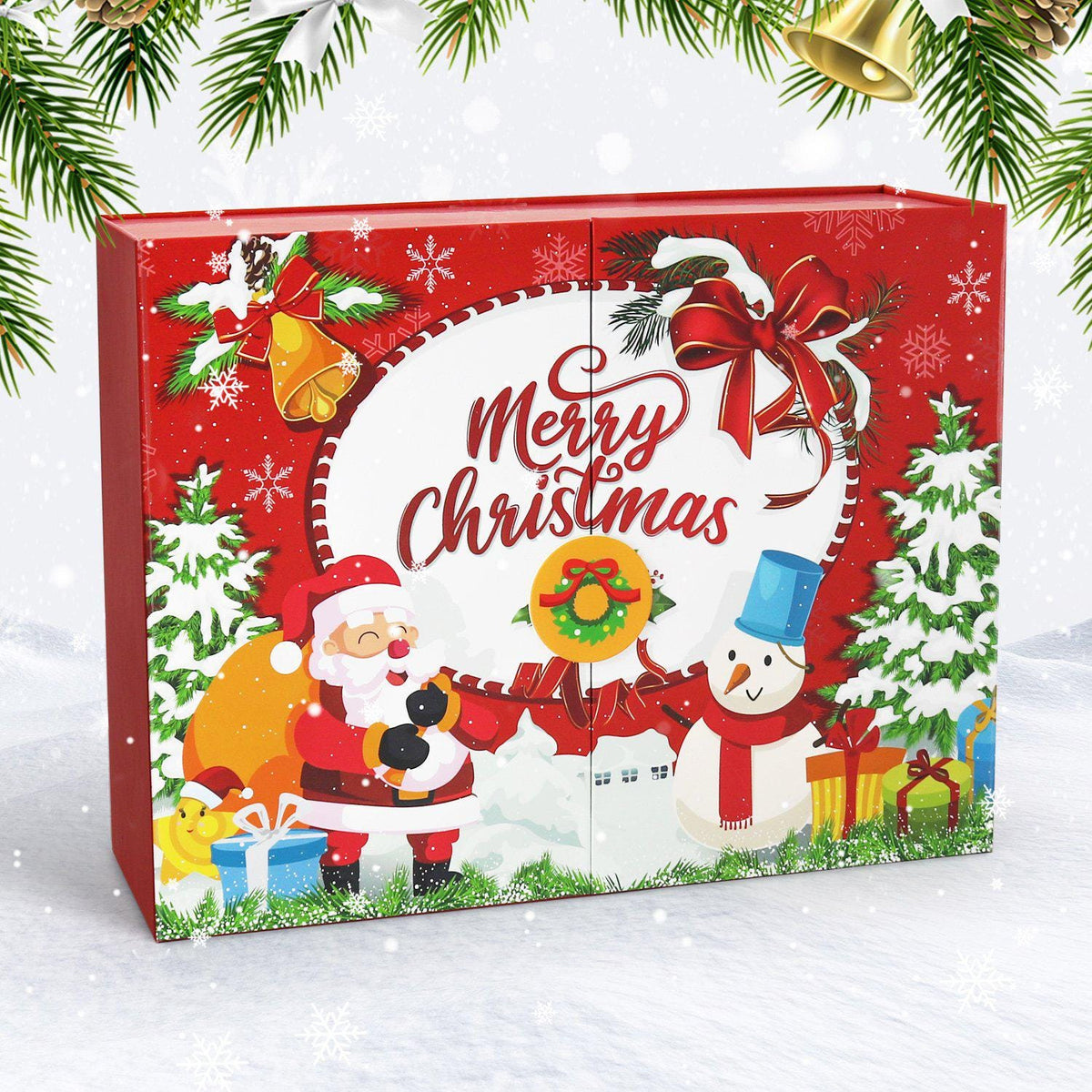 Red Santa Christmas diamond painting advent calendar gift box