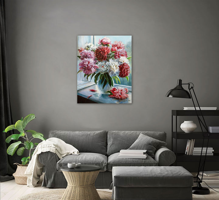Paint By Numbers - Painting Of Flowers In A Vase 2 - Framed- 40x50cm - Arterium 