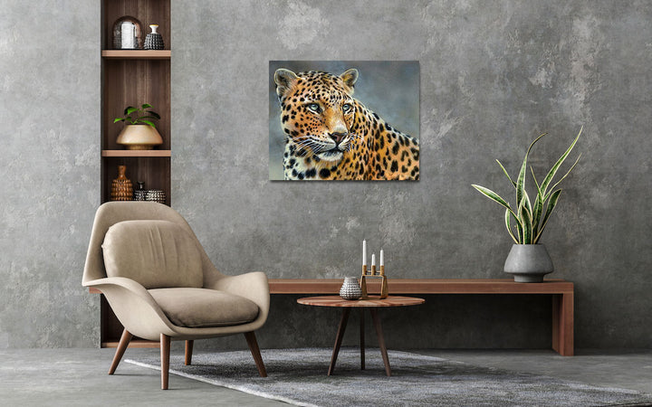 Paint By Numbers - Close Up Of A Leopard - Framed- 40x50cm - Arterium 