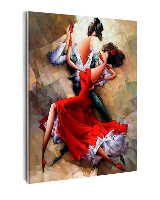 Paint By Numbers - Abstract Couple Dancing Tango - Framed- 40x50cm - Arterium 