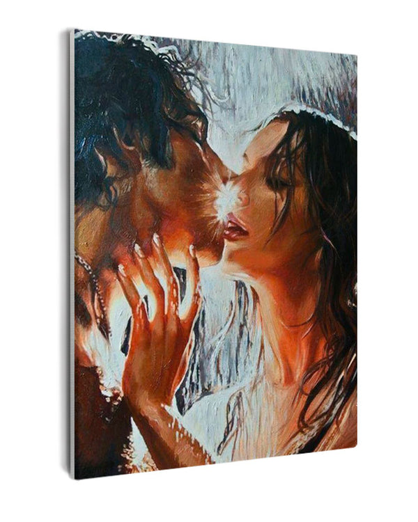 Paint By Numbers - Intimate Rain Kiss - Framed- 40x50cm - Arterium 