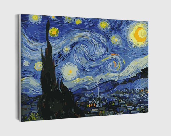 Paint By Numbers - Vincent Van Gogh Starry Night - Framed- 40x50cm - Arterium 